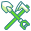 axe and shovel icon